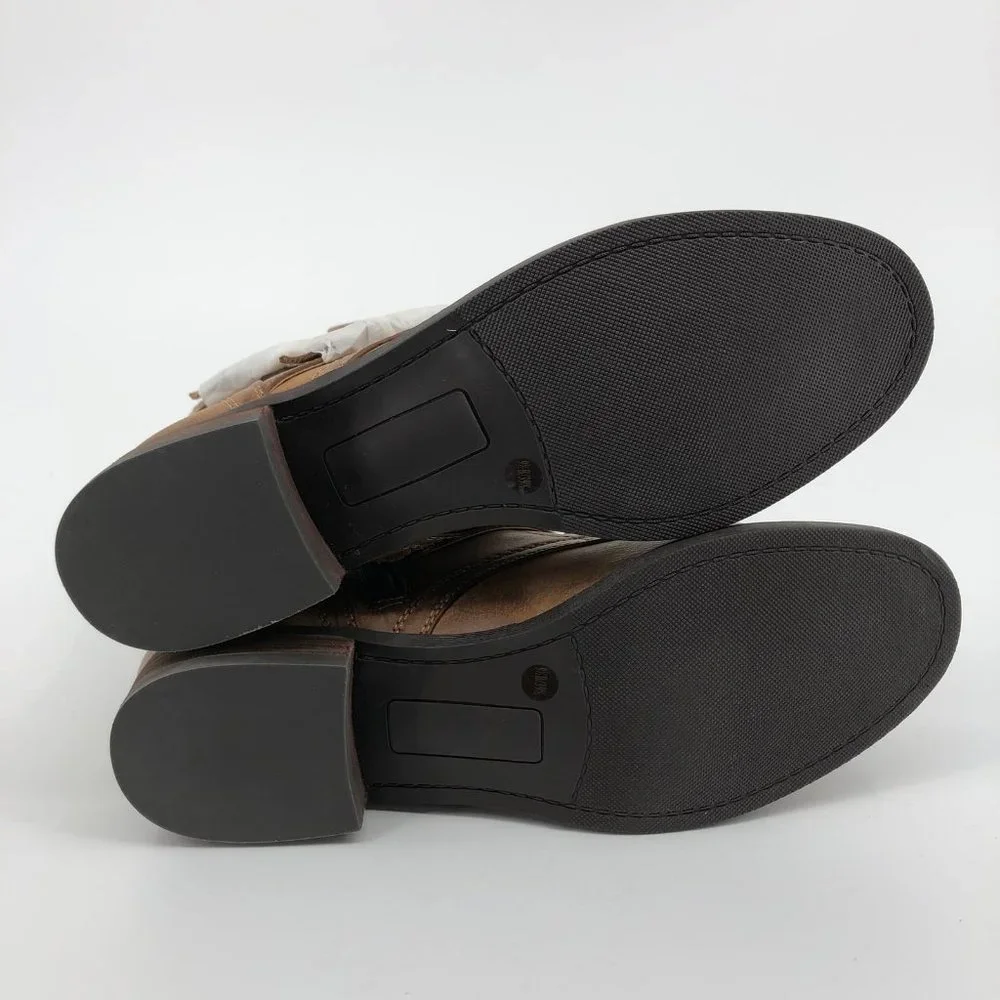 Sole Society Tan Synthetic Combat & Moto Boots | New Without Tags - Picture 5 of 7